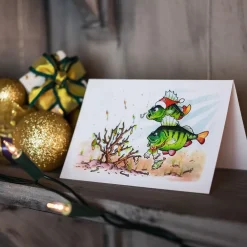 Angling Direct AD Festive Perch Christmas Card- Miscellaneous