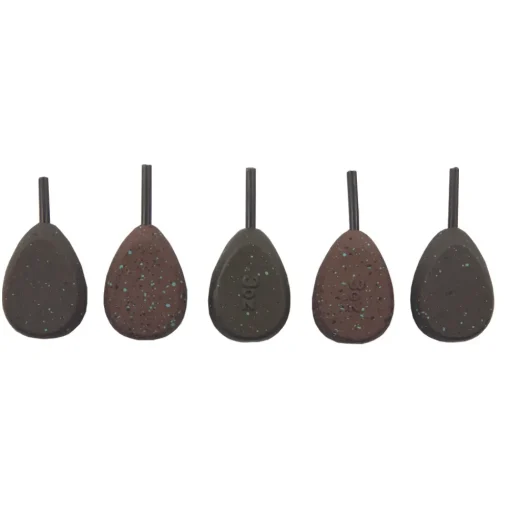 Advanta Inline Flat Pear Carp Leads - Pack Of 5- Terminal Tackle