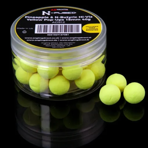 Advanta N-Fused Pineapple & N-Butyric Hi-Viz Yellow Pop-Ups- Bait & Additives