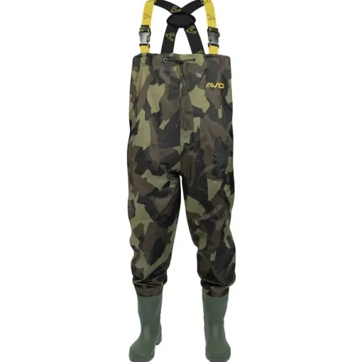 Avid Carp 420D Camo Chest Fishing Waders- Waders & Boots