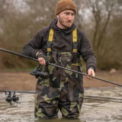 Avid Carp 420D Camo Chest Fishing Waders- Waders & Boots