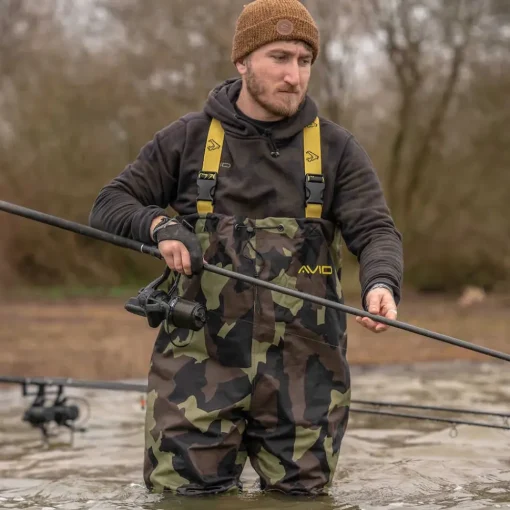 Avid Carp 420D Camo Chest Fishing Waders- Waders & Boots