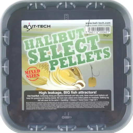 Bait-Tech Camo Buckets Halibut Select Pellets- Bait & Additives