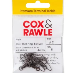Cox & Rawle Brass Ball Bearing Swivel with Coastlock Snap