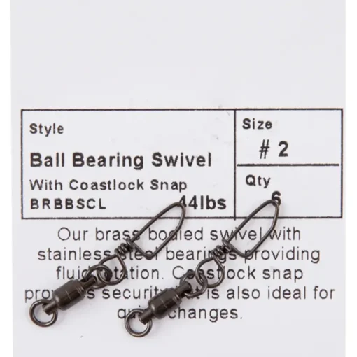 Cox & Rawle Brass Ball Bearing Swivel with Coastlock Snap