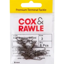 Cox & Rawle Brass Ball Bearing Swivel with Coastlock Snap
