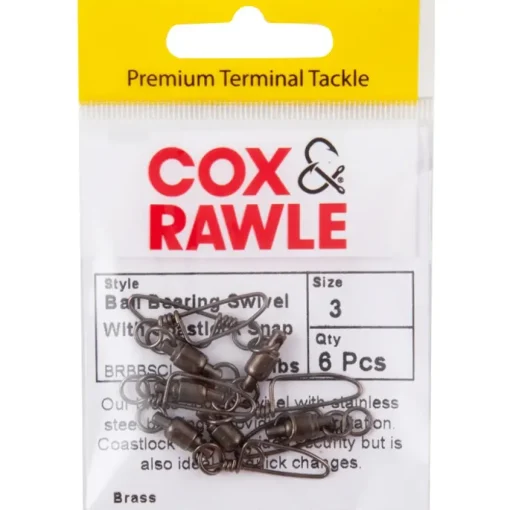 Cox & Rawle Brass Ball Bearing Swivel with Coastlock Snap