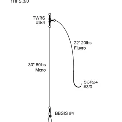 Cox & Rawle Specialist 1-Hook Flapper Short Shank Rig