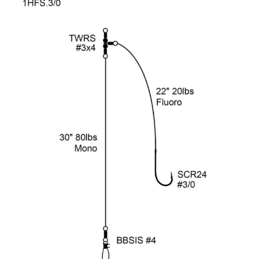 Cox & Rawle Specialist 1-Hook Flapper Short Shank Rig