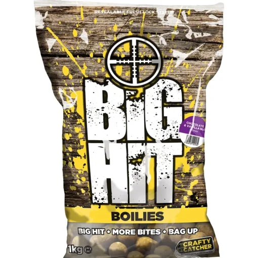 Crafty Catcher Big Hit Boilies 1kg- Bait & Additives