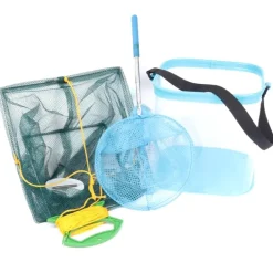 Discover Kids EVA Crab Bucket + Net + Dipping Net Set - Blue