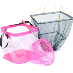 Discover Kids EVA Crab Bucket + Net + Dipping Net Set - Pink