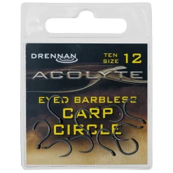 Drennan Acolyte Eyed Barbless Carp Circle Fishing Hooks
