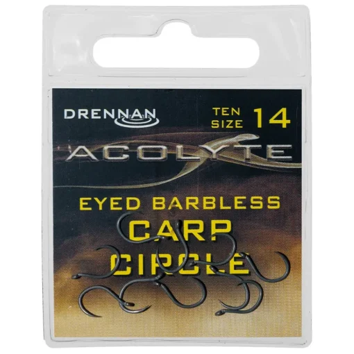 Drennan Acolyte Eyed Barbless Carp Circle Fishing Hooks
