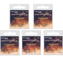 Drennan Acolyte Maggot Plus Barbless Fishing Hooks