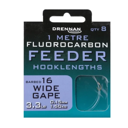Drennan Wide Gape Flurocarbon Feeder Rig 1m
