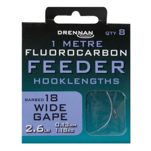 Drennan Wide Gape Flurocarbon Feeder Rig 1m