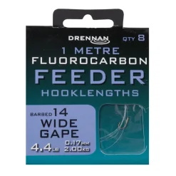 Drennan Wide Gape Flurocarbon Feeder Rig 1m