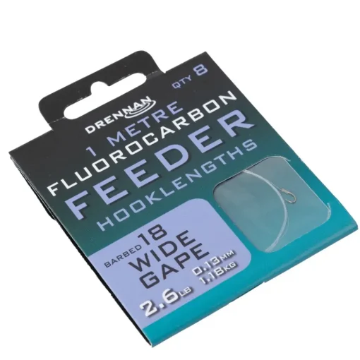 Drennan Wide Gape Flurocarbon Feeder Rig 1m