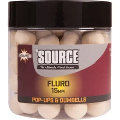 Dynamite Baits The Source White Fluro Pop Ups/Dumbell- Bait & Additives