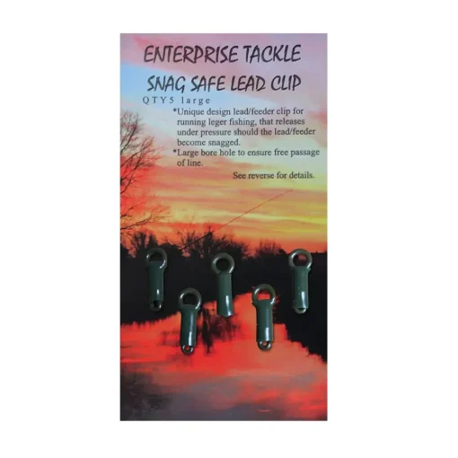 Enterprise Tackle Snag Safe Lead Fishing Clip- Terminal Tackle