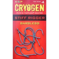 ESP Cryogen Stiff Rigger Barbless Hooks
