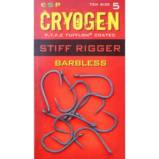 ESP Cryogen Stiff Rigger Barbless Hooks