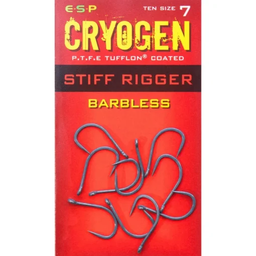 ESP Cryogen Stiff Rigger Barbless Hooks