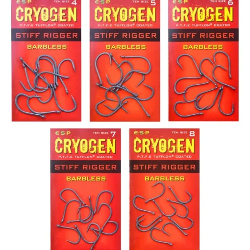ESP Cryogen Stiff Rigger Barbless Hooks