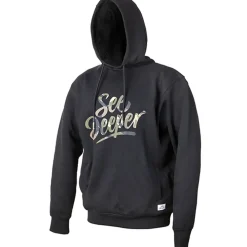 Fortis Eyewear Fortis See Deeper Black Fishing Hoodie- Clothing