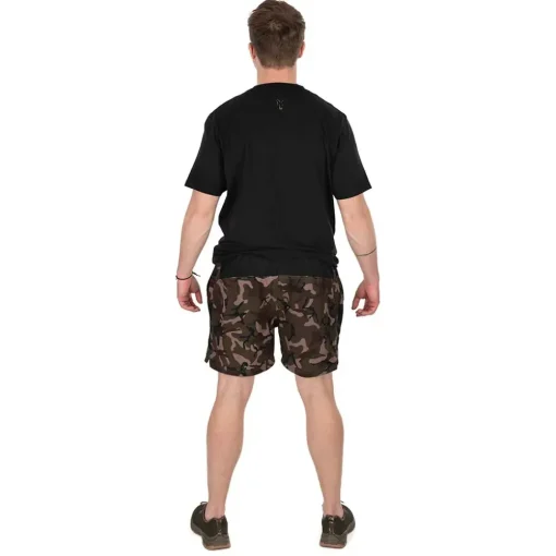 Fox Camo Logo Black Swim Shorts- Clothing