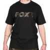 Fox Camo Logo Black T-Shirt- Clothing