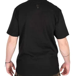 Fox Camo Logo Black T-Shirt- Clothing