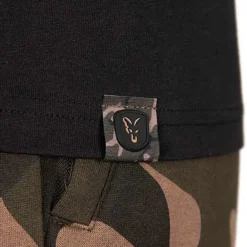 Fox Camo Logo Black T-Shirt- Clothing