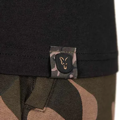 Fox Camo Logo Black T-Shirt- Clothing