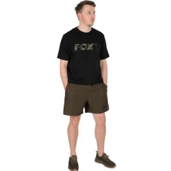 Fox Camo Logo Khaki Swim Shorts- Clothing