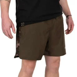 Fox Camo Logo Khaki Swim Shorts- Clothing