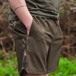 Fox Camo Logo Khaki Swim Shorts- Clothing