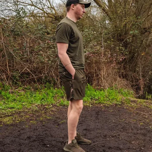 Fox Camo Logo Khaki Swim Shorts- Clothing
