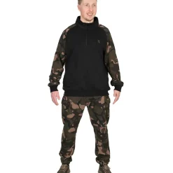 Fox Camo Logo Lightweight Quatre Zip Fleece- Clothing