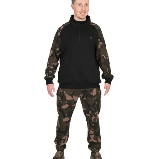 Fox Camo Logo Lightweight Quatre Zip Fleece- Clothing