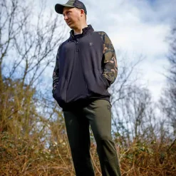 Fox Camo Logo Lightweight Quatre Zip Fleece- Clothing