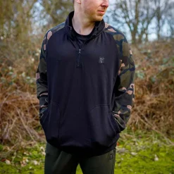 Fox Camo Logo Lightweight Quatre Zip Fleece- Clothing