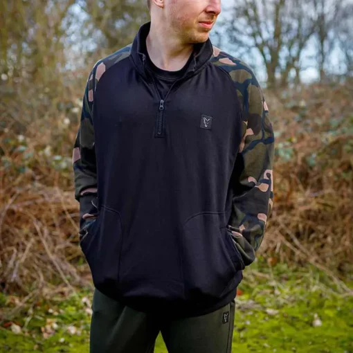 Fox Camo Logo Lightweight Quatre Zip Fleece- Clothing