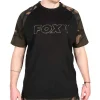 Fox Camo Logo Outline Black T-Shirt- Clothing