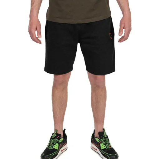Fox Collection Black & Orange Lightweight Fishing Jogger Shorts- Clothing