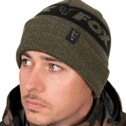 Fox Collection Green & Black Beanie- Clothing