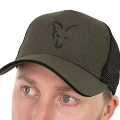 Fox Collection Green & Black Trucker Fishing Cap- Clothing