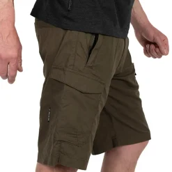 Fox Collection Green & Black Lightweight Cargo Fishing Shorts- Clothing