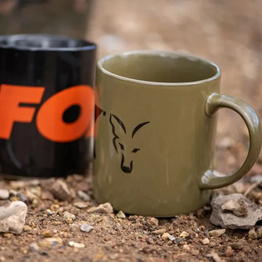 Fox Collection Green & Black Ceramic Mug- Cooking Equipment